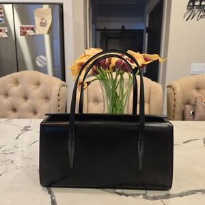 Vintage Givenchy Black Leather Top-Handle Women’s Handbag